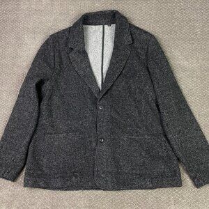 Vince Men's Wool Fleece Blazer Men's XL Charcoal Gray Notch Lapel Jacket